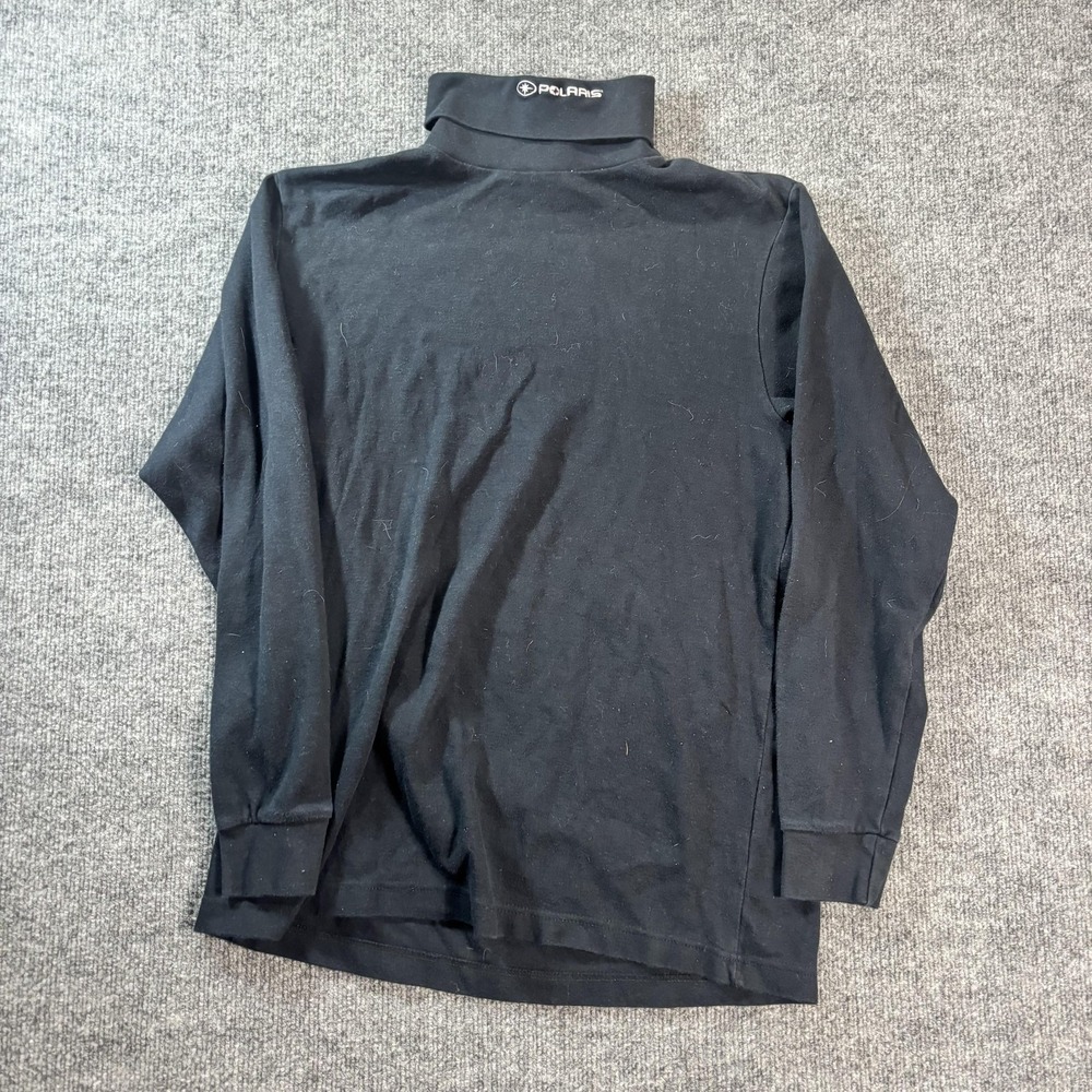 Polaris Shirt Mens Medium Black Long Sleeve Turtleneck Base Layer Top Snowmobile